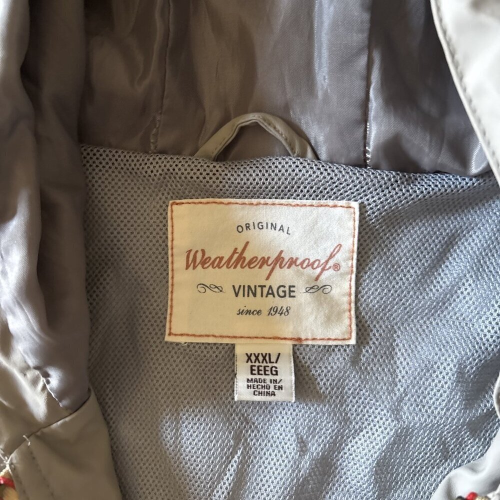 Men’s Weatherproof Tan IU Hoosiers Windbreaker Size 3XL - Picture 4 of 7